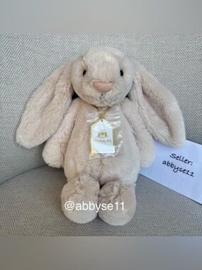Jellycat Bashful Luxe Bunny Willow - Medium - Authentic - BNWT - Fast Ship
